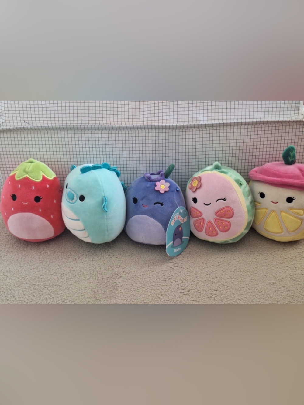 Squishmallows Multicolor Fruit & Sea Character Plush Set